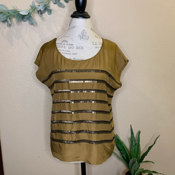 J. Crew Tops - J.Crew ~ Silk Sequin Rows Blouse